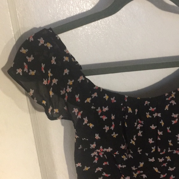 Reformation black floral print Bonnie dress - Picture 3 of 5